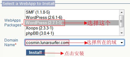 LPCP设置Web Applications