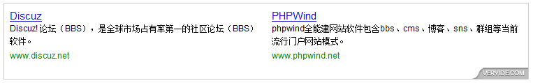 VeryIDE/Google Adsense文本广告效果展示