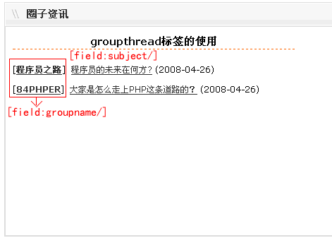 DedeCMS模板Groupthread标签使用教程