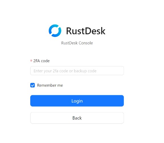 RustDesk双重身份验证